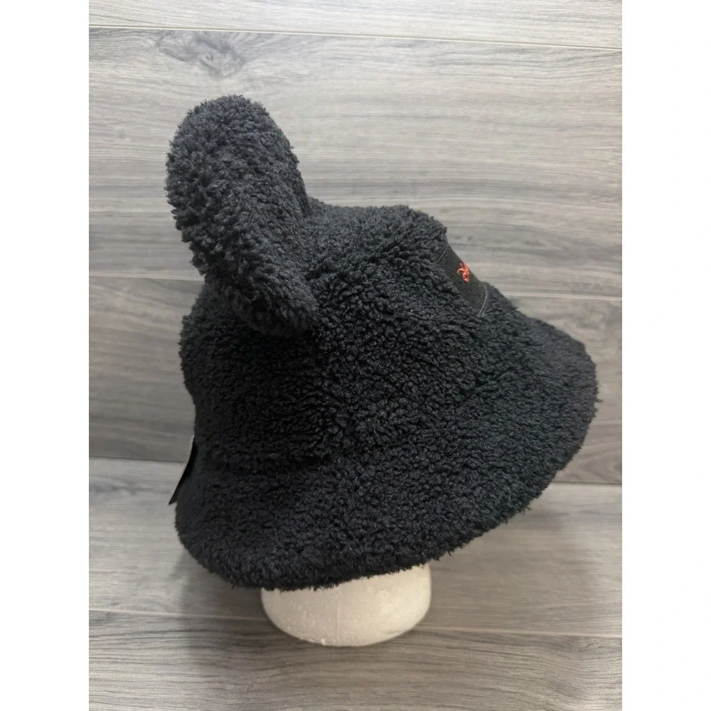 Lululemon Disney Mickey Hat Bucket Womens S/M Black Textured Fleece Ears New